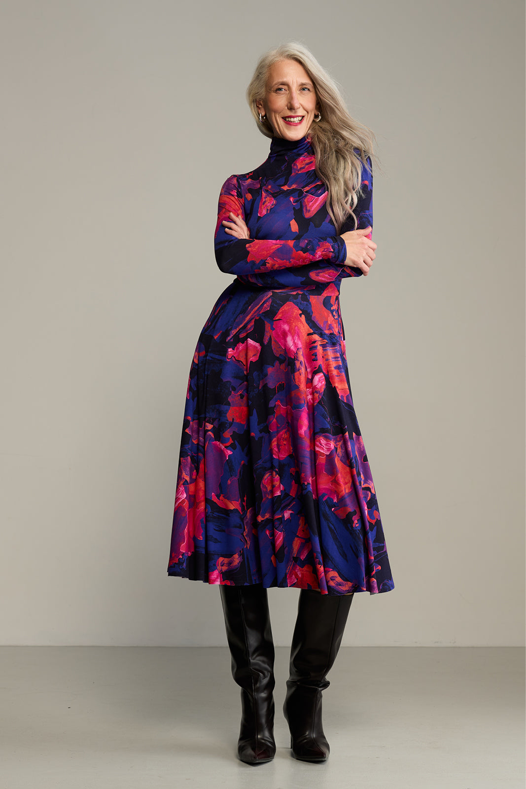 Sukienka GO(LF) FOR IT print Dreamworld orange & violet