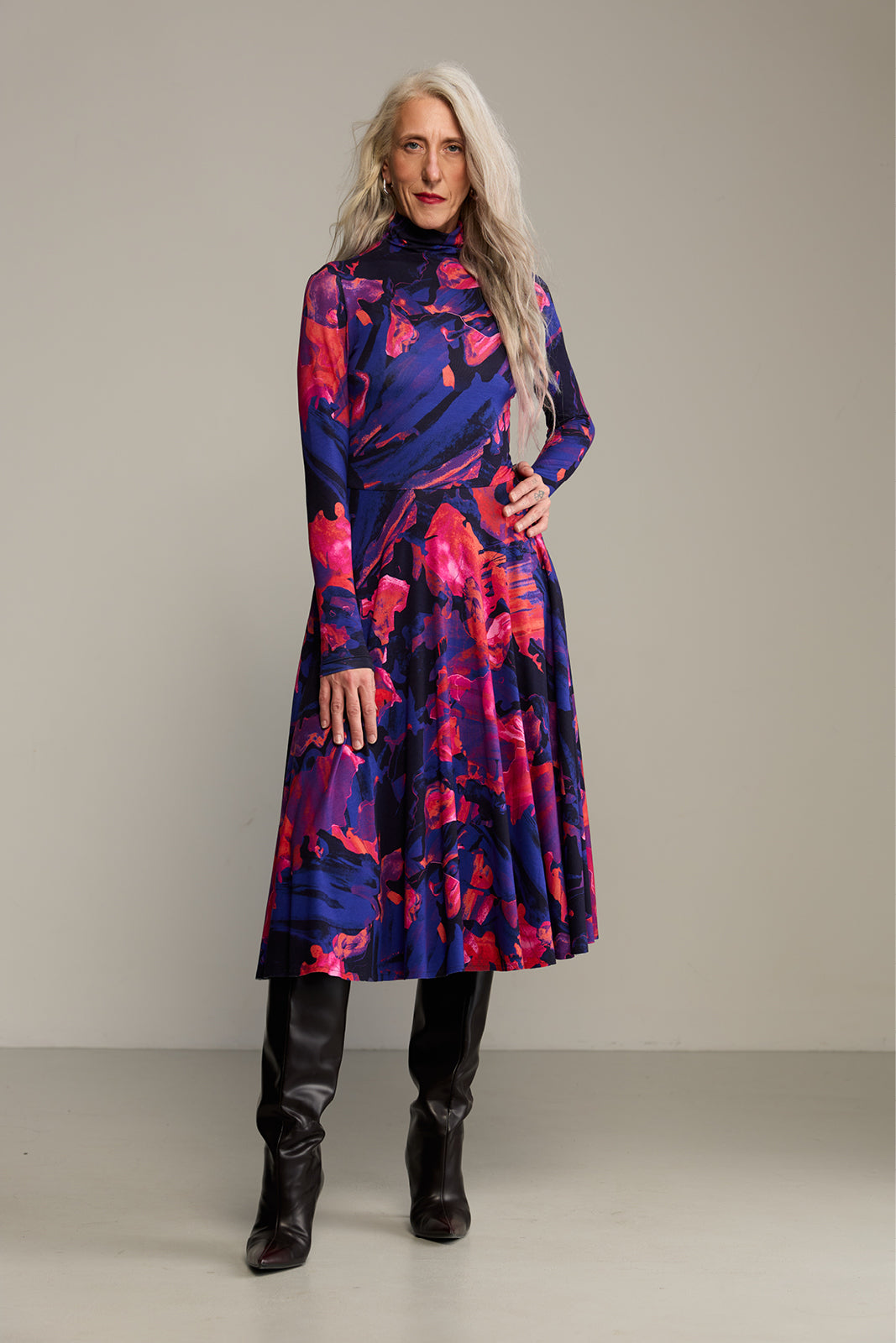 Sukienka GO(LF) FOR IT print Dreamworld orange & violet
