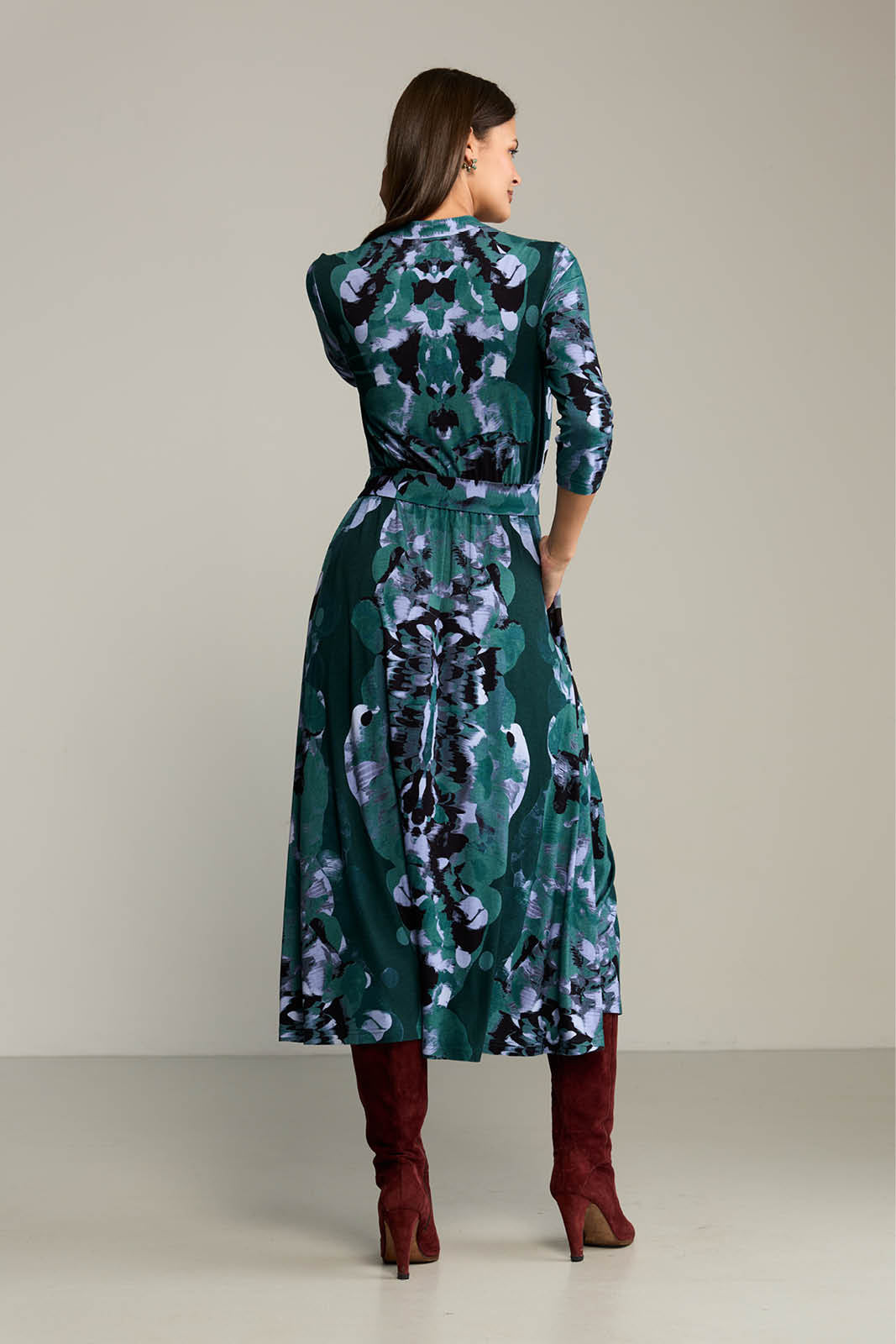 Sukienka LIBERTY DRESS print Rorschach green