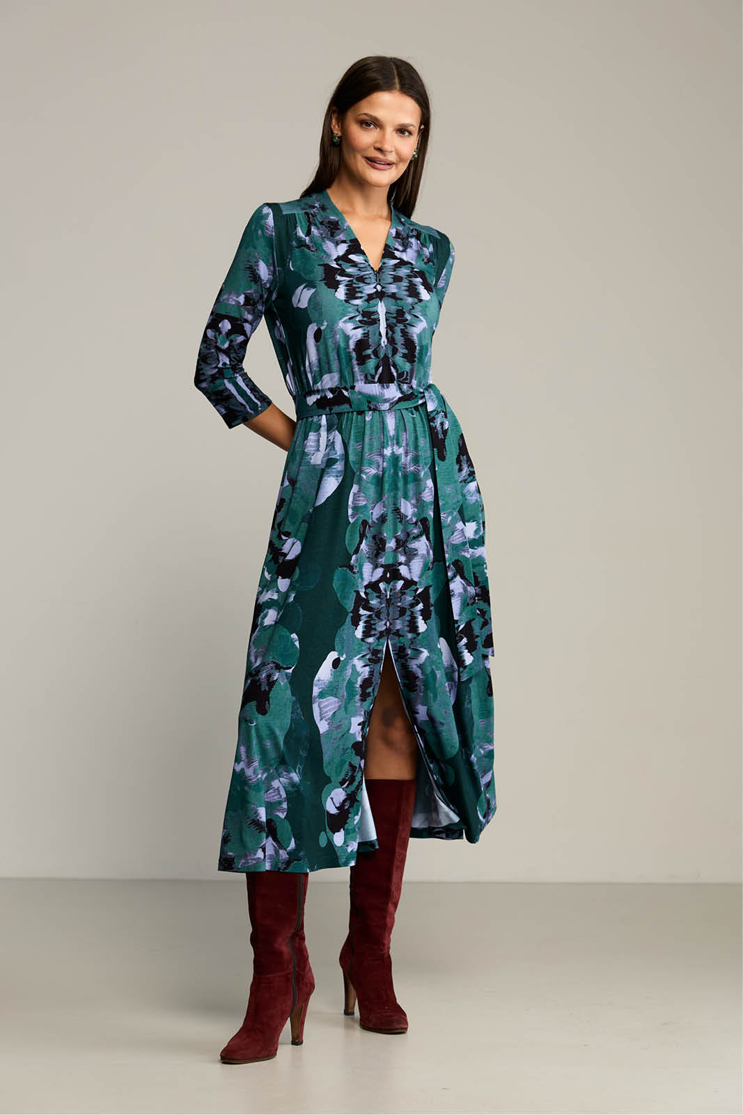 Sukienka LIBERTY DRESS print Rorschach green
