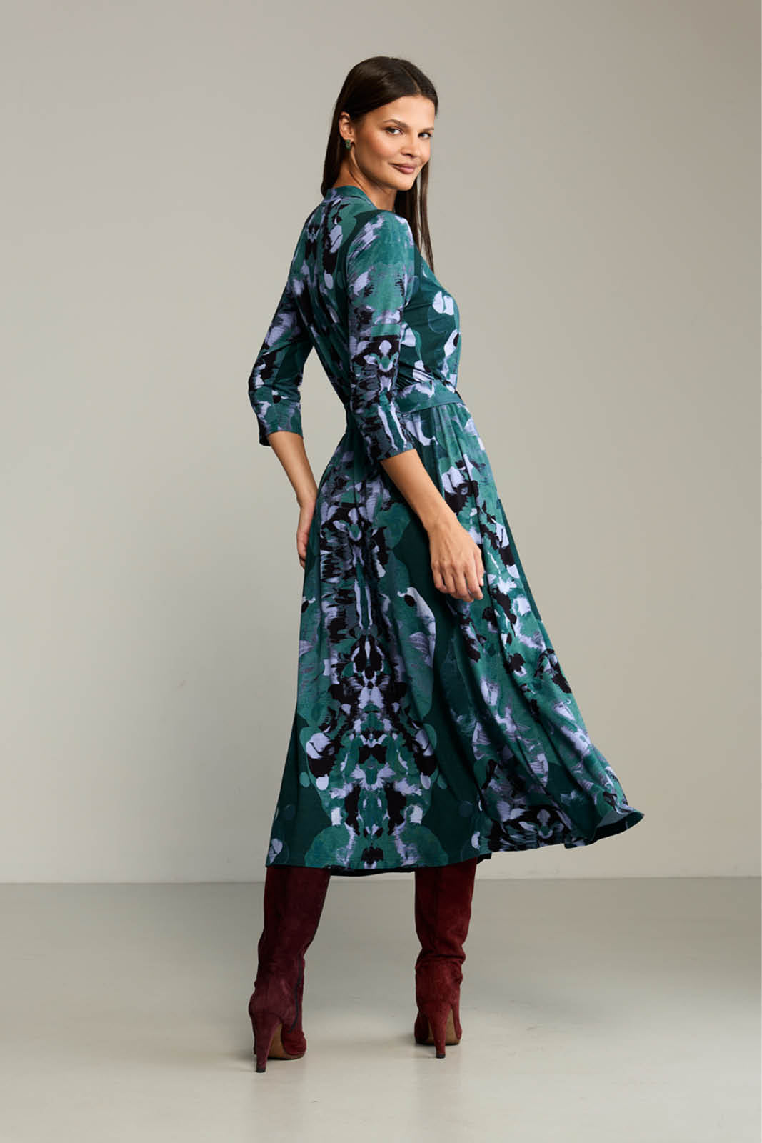 Sukienka LIBERTY DRESS print Rorschach green