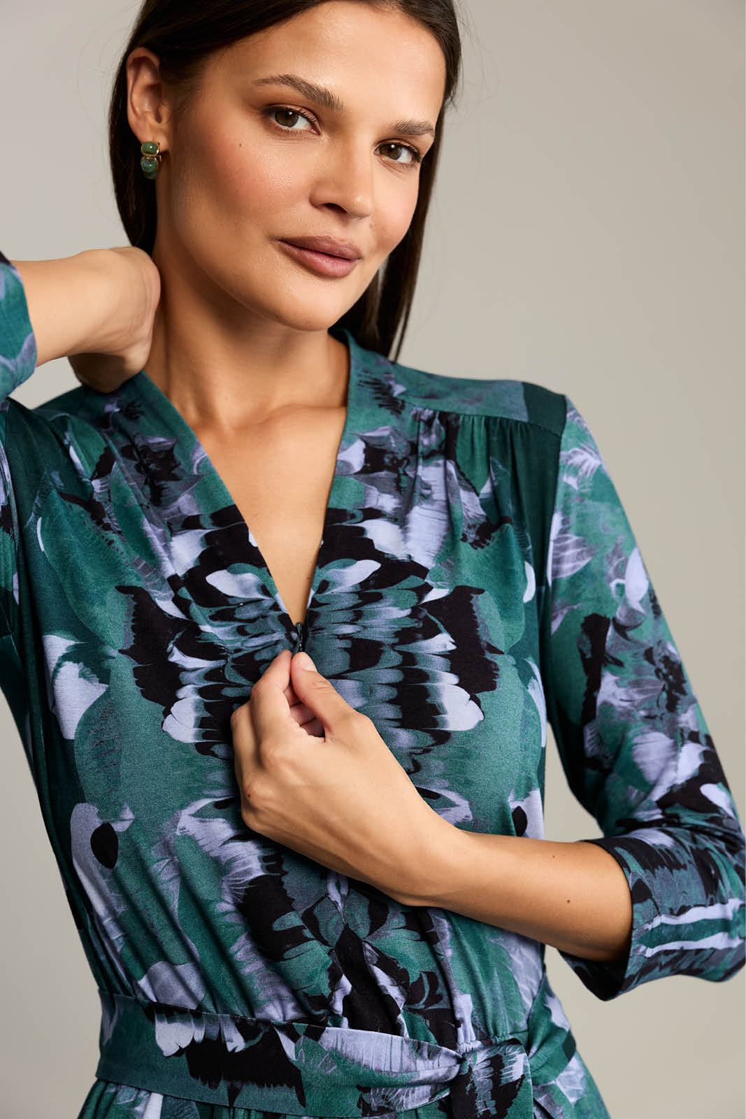 Sukienka LIBERTY DRESS print Rorschach green