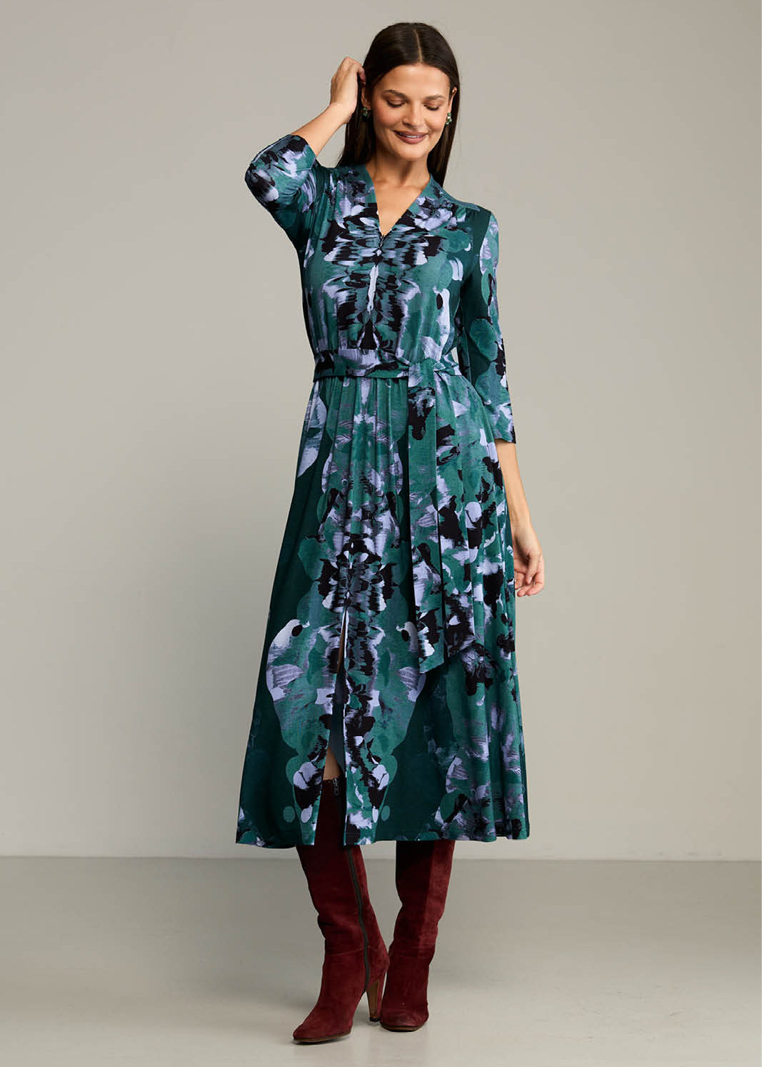 Sukienka LIBERTY DRESS print Rorschach green