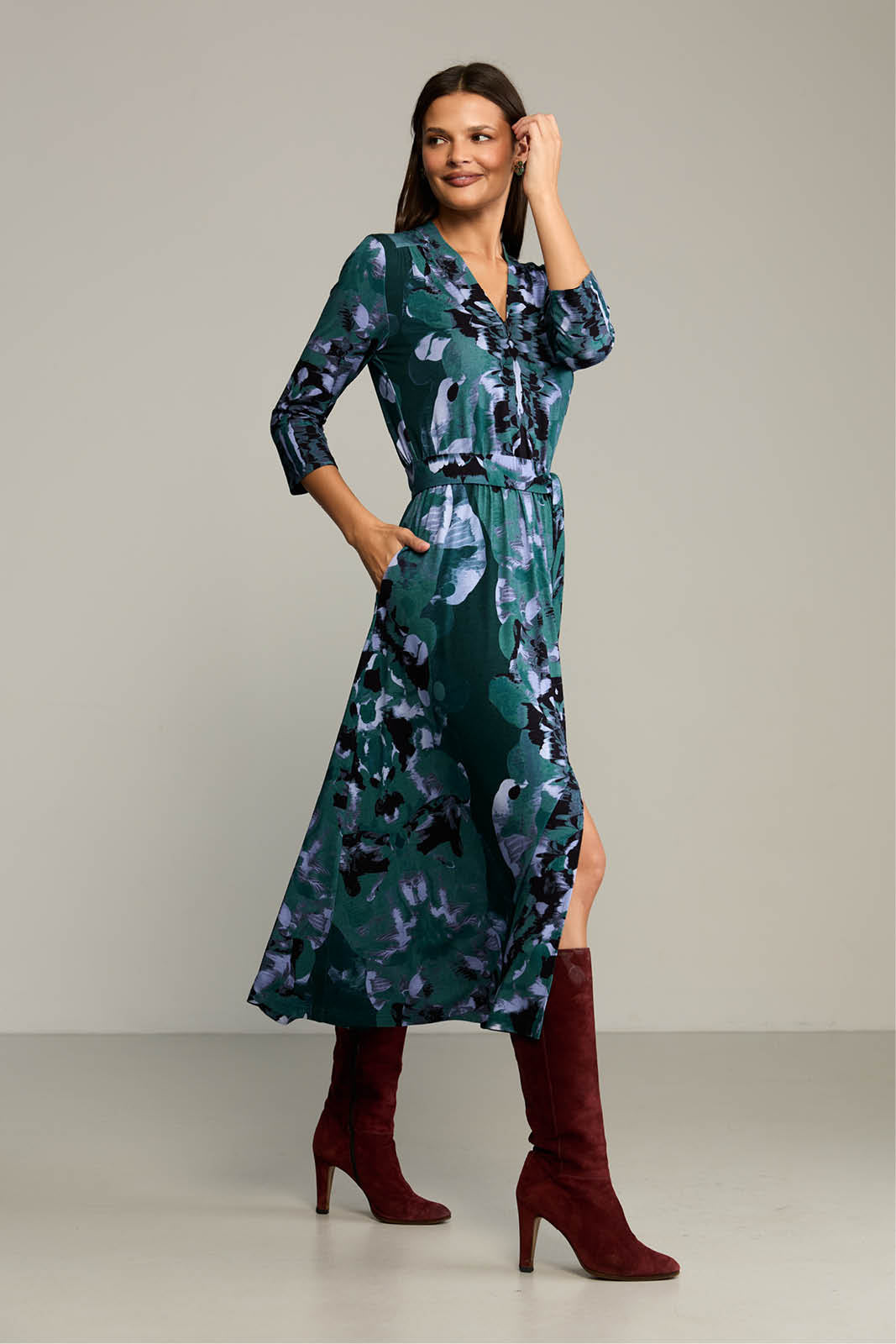 Sukienka LIBERTY DRESS print Rorschach green