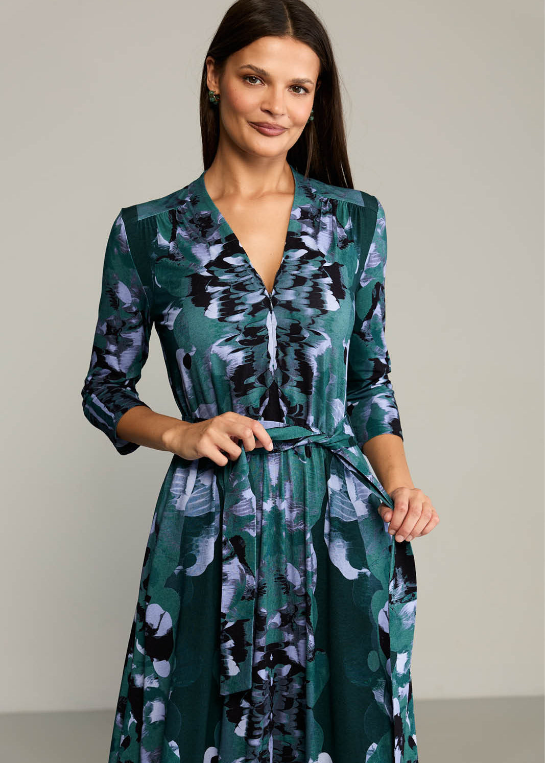Sukienka LIBERTY DRESS print Rorschach green