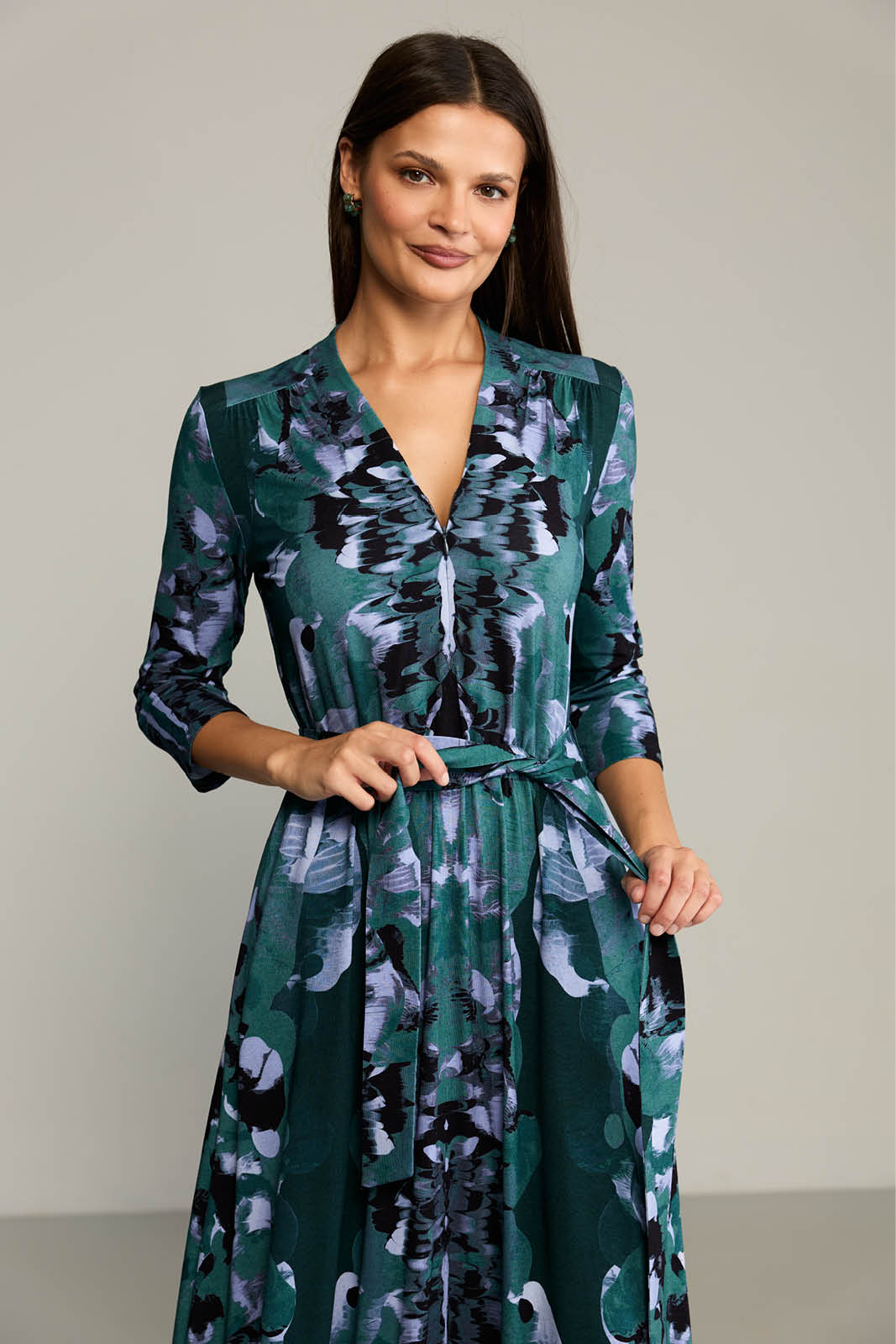 Sukienka LIBERTY DRESS print Rorschach green