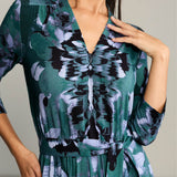 Sukienka LIBERTY DRESS print Rorschach green