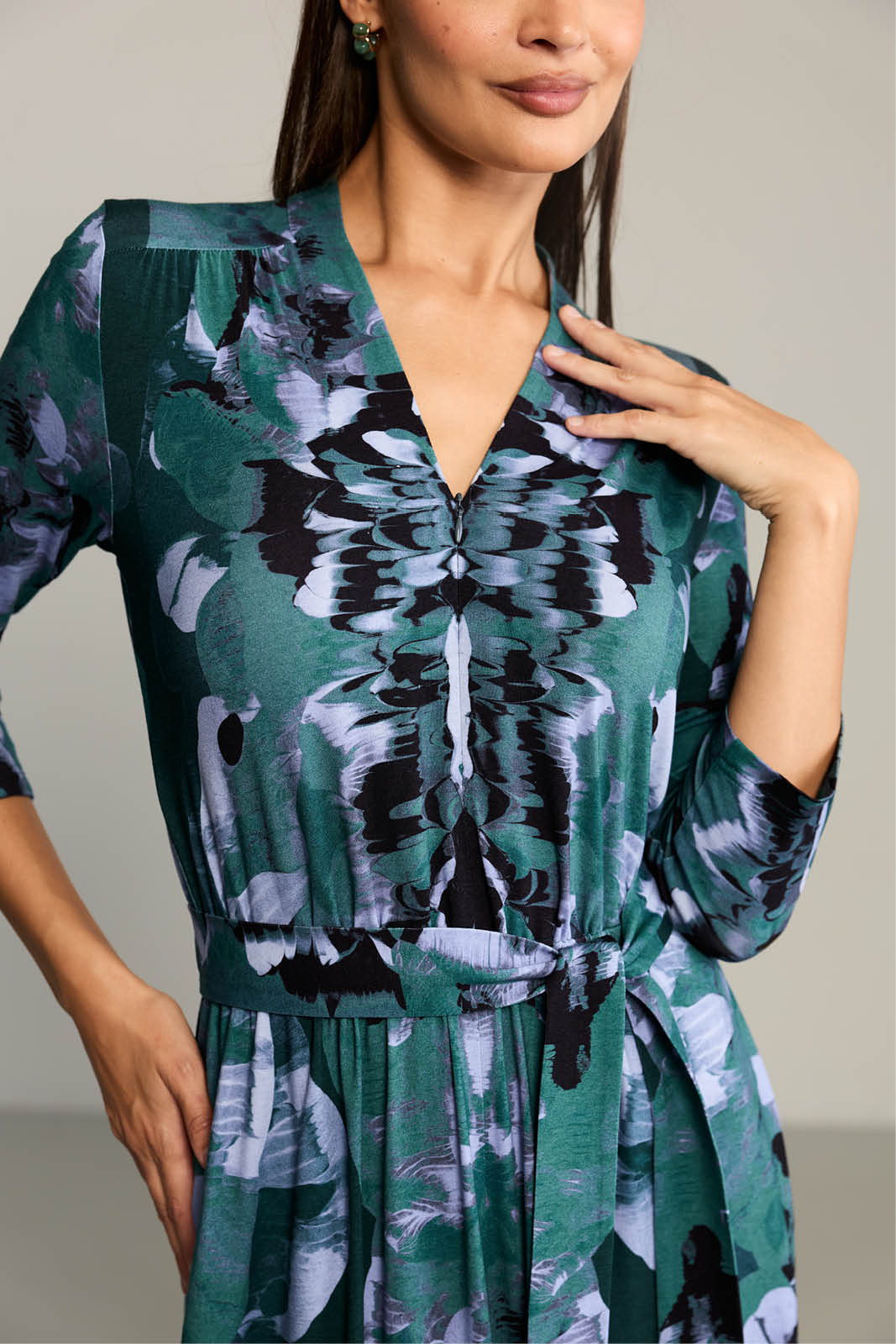 Sukienka LIBERTY DRESS print Rorschach green