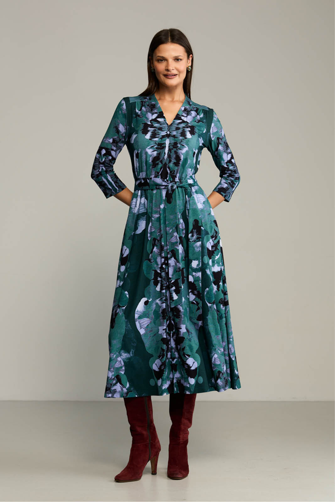 Sukienka LIBERTY DRESS print Rorschach green