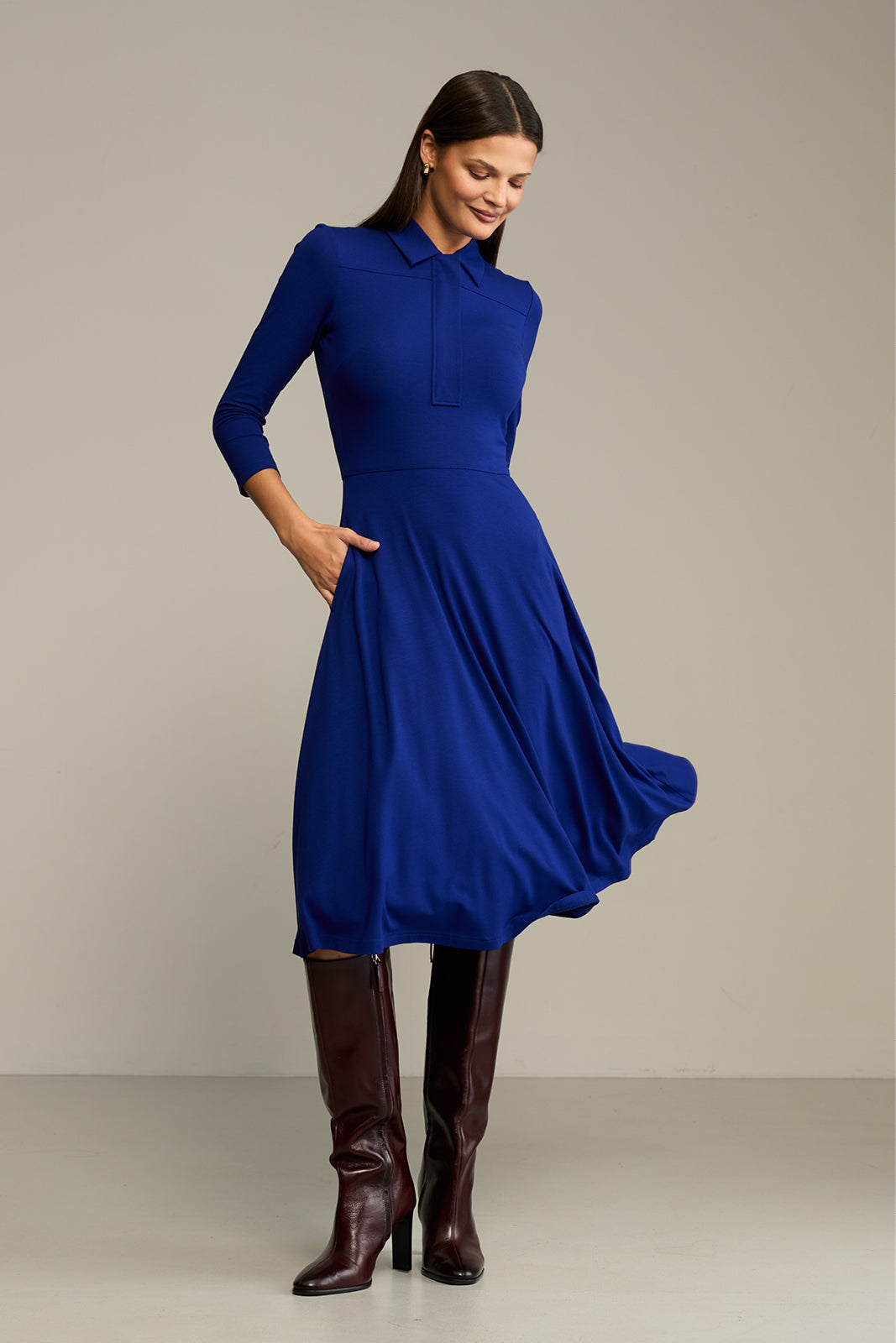 Sukienka NATURAL BEAUTY art blue