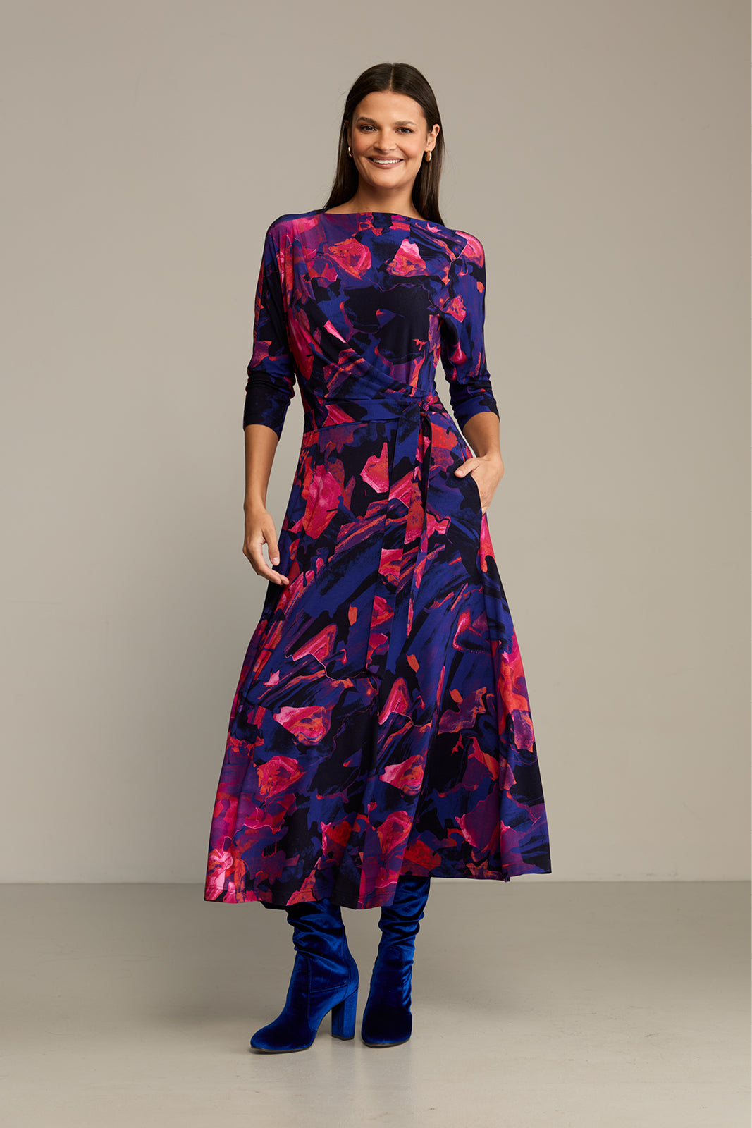 Sukienka OPERA print Dreamworld orange & violet