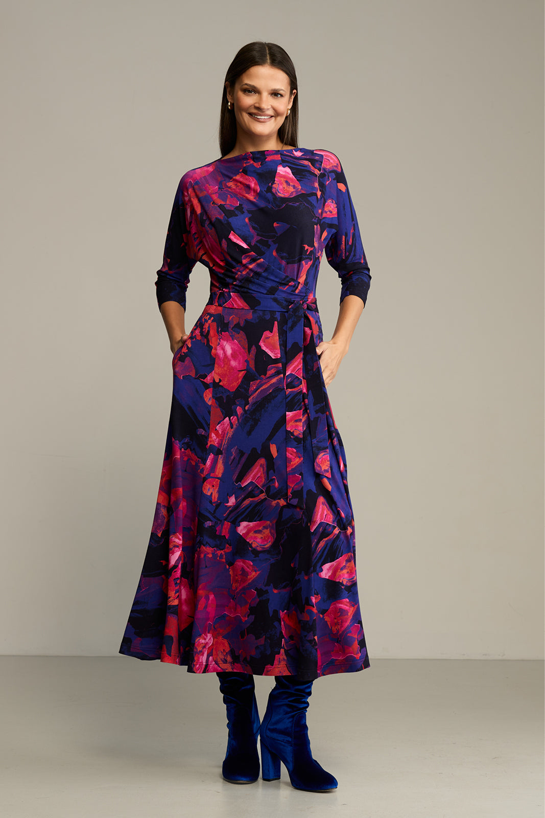 Sukienka OPERA print Dreamworld orange & violet
