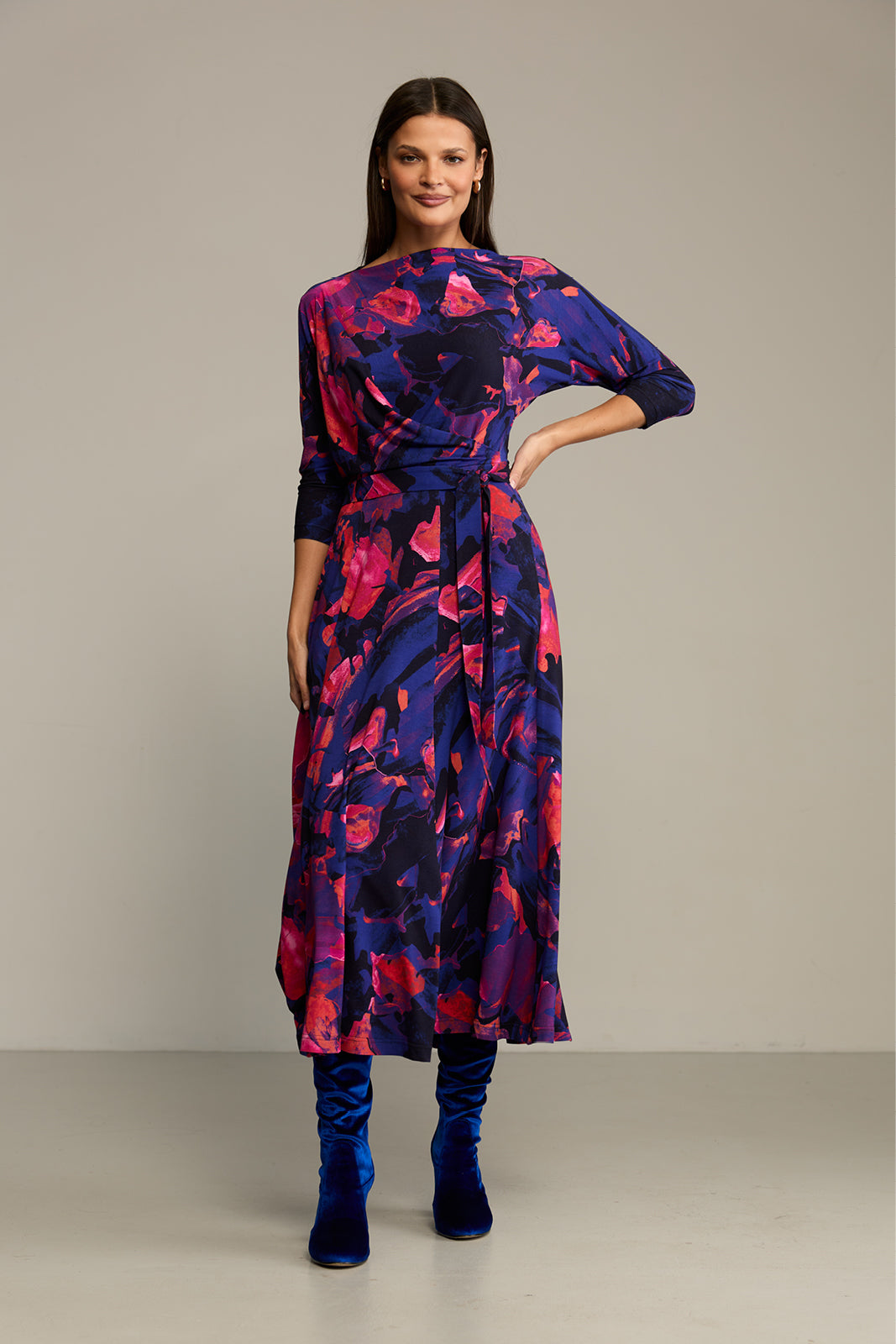 Sukienka OPERA print Dreamworld orange & violet