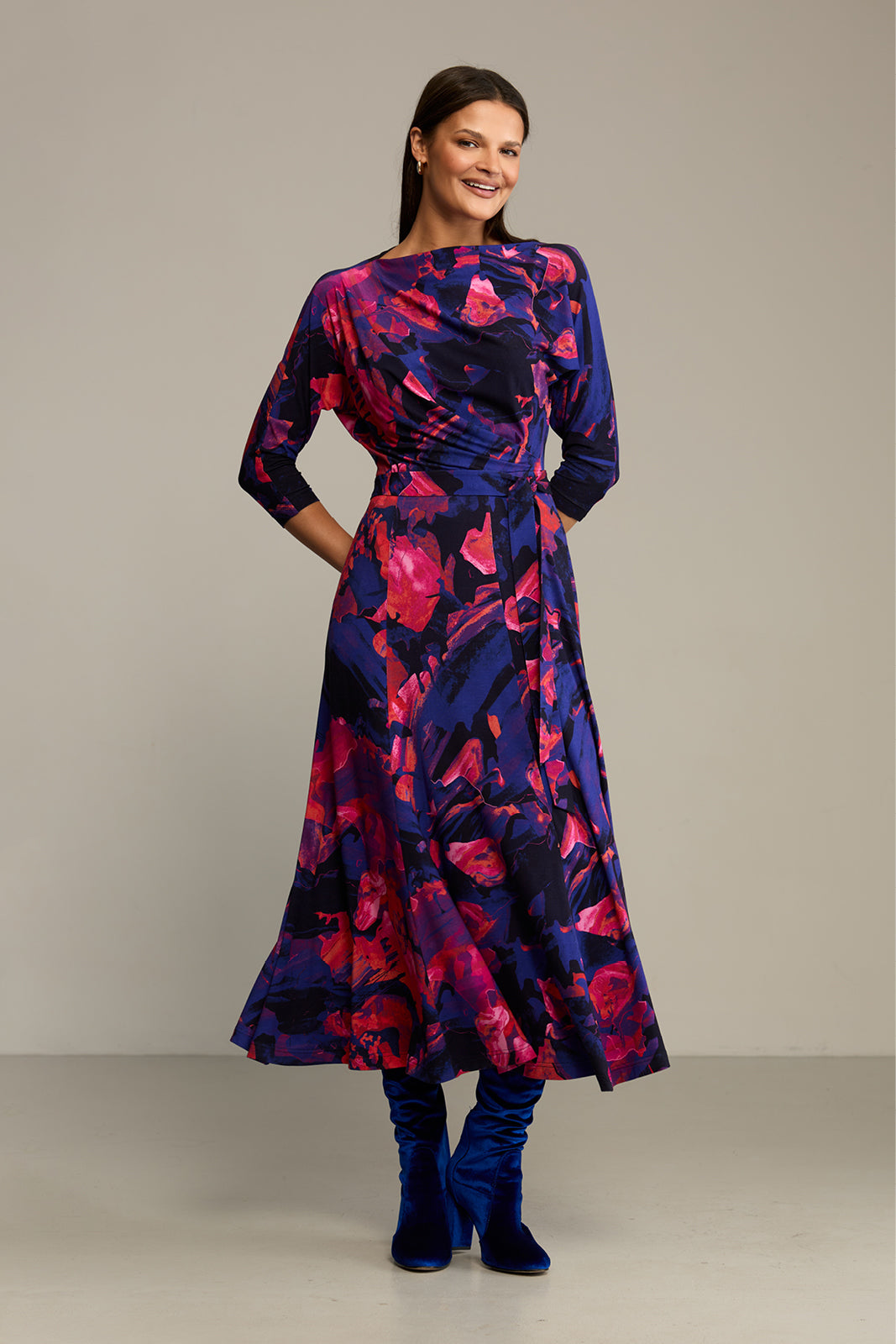 Sukienka OPERA print Dreamworld orange & violet