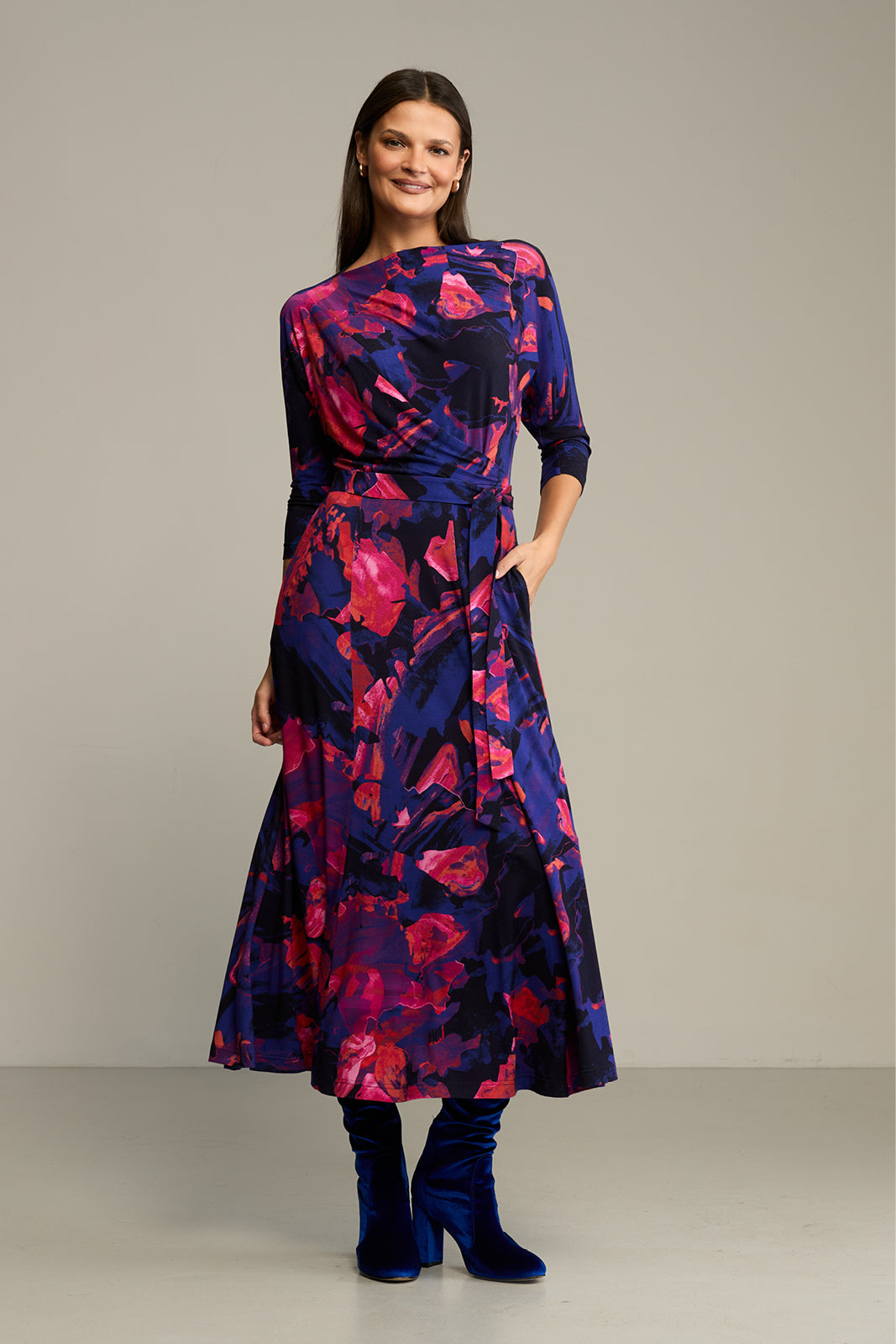 Sukienka OPERA print Dreamworld orange & violet