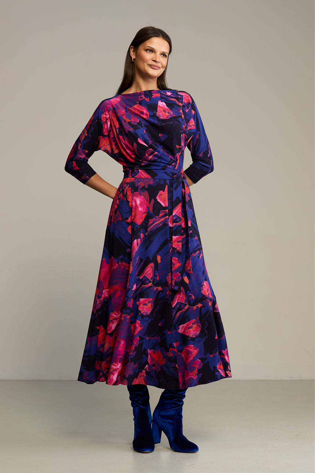 Sukienka OPERA print Dreamworld orange & violet
