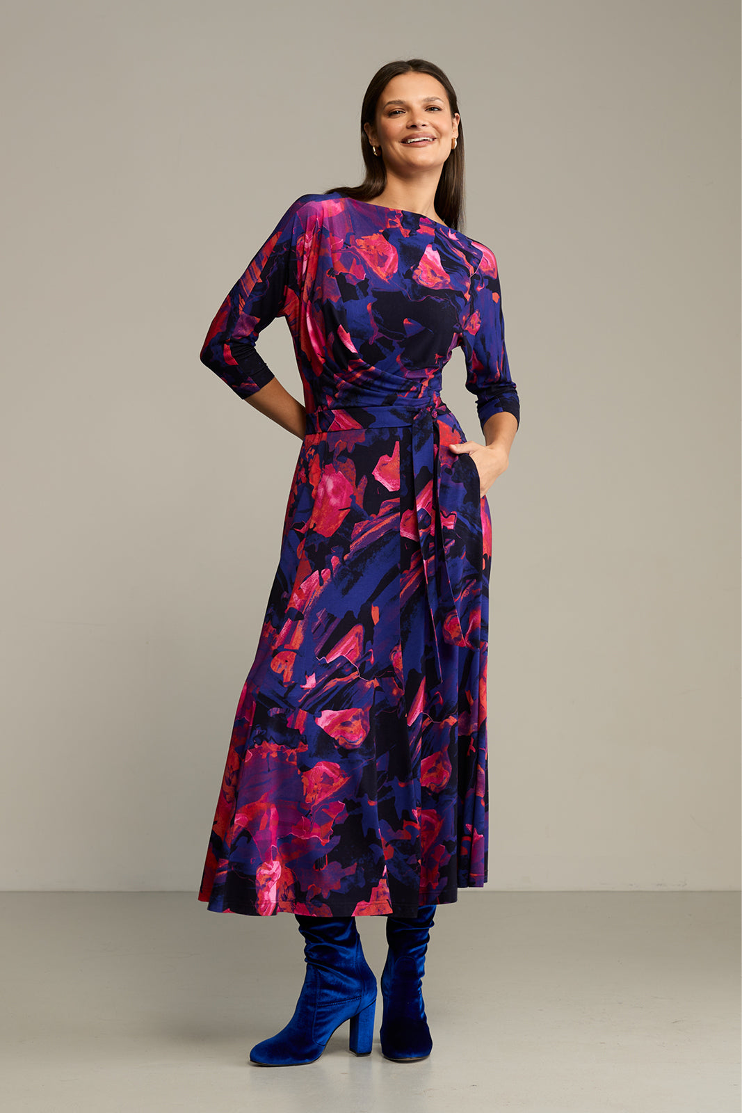 Sukienka OPERA print Dreamworld orange & violet