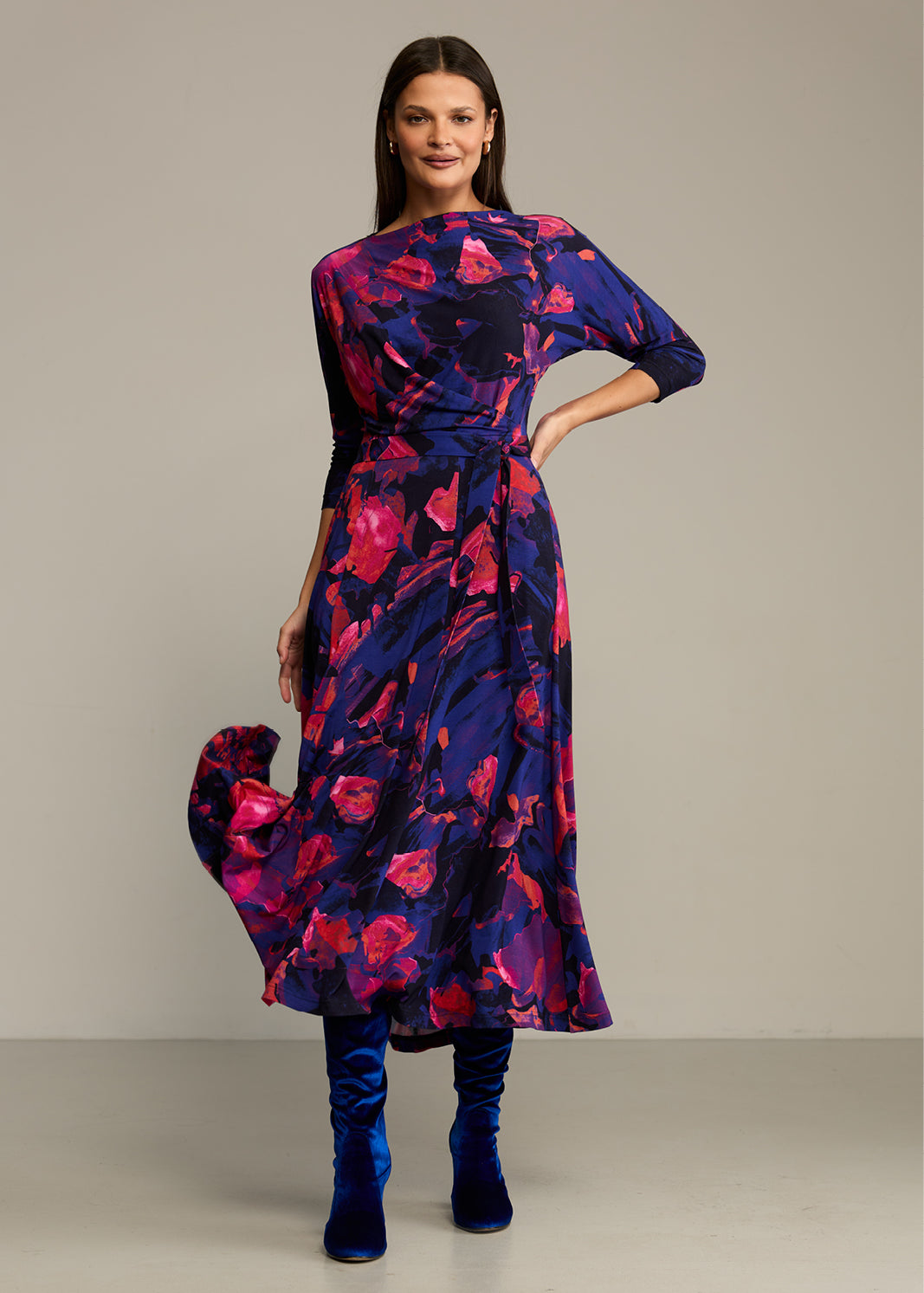Sukienka OPERA print Dreamworld orange & violet