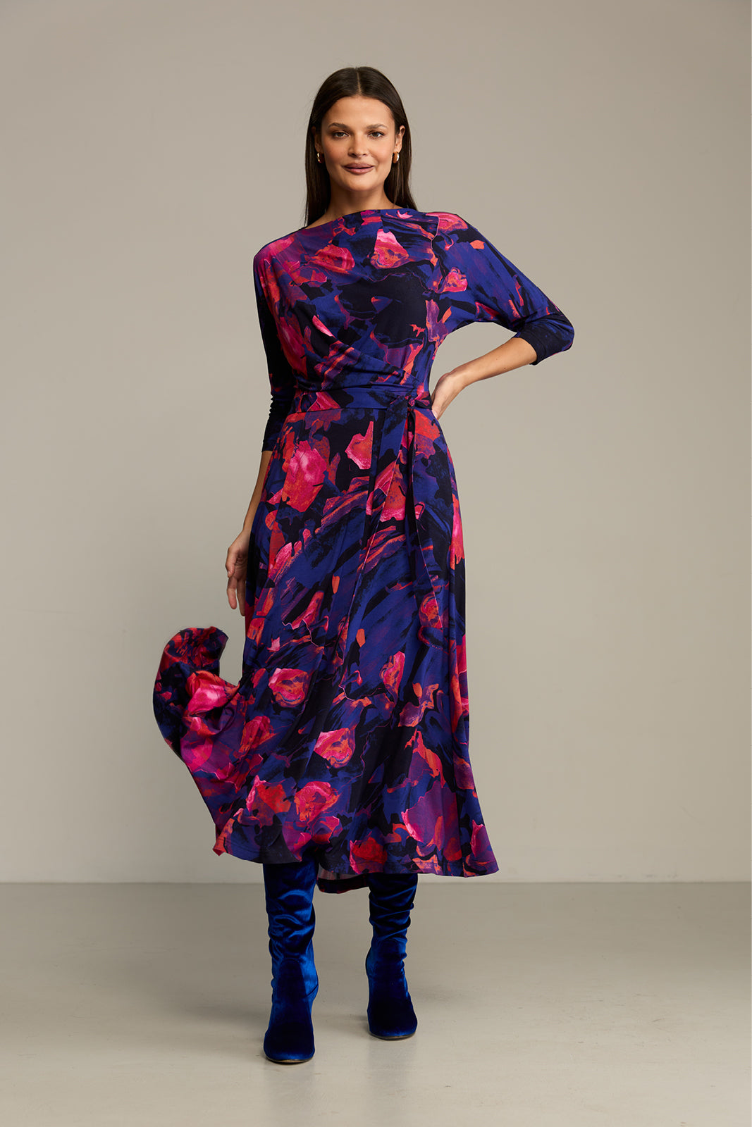 Sukienka OPERA print Dreamworld orange & violet