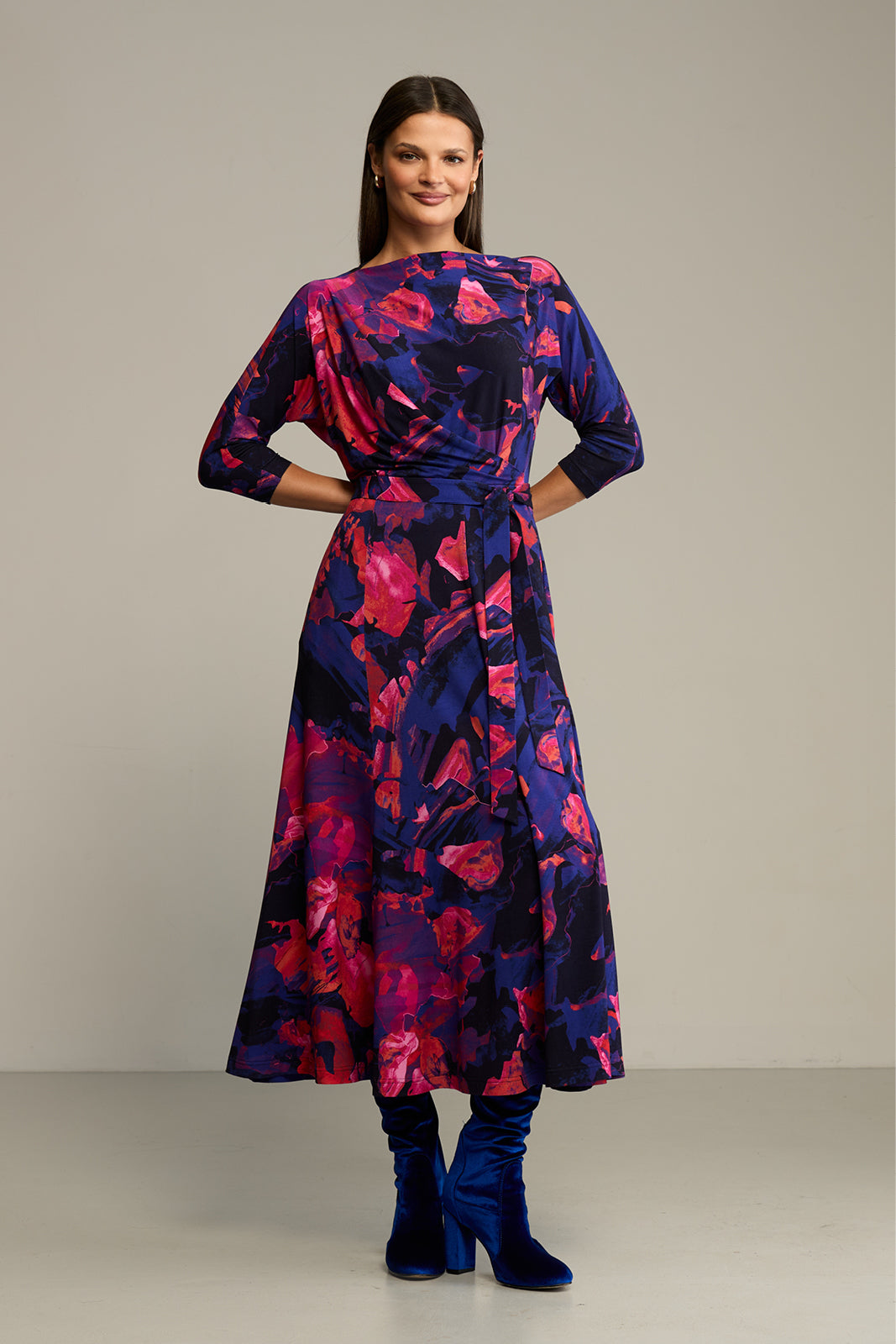 Sukienka OPERA print Dreamworld orange & violet