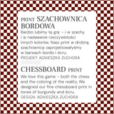 RZYMSKIE WAKACJE print szachownica bordowa