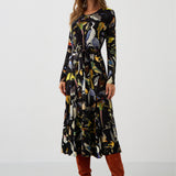 Sukienka KLIN LADY print ptaki Warszawy