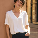 MARIA FRANCUZECZKA perłowa biel