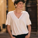 MARIA FRANCUZECZKA perłowa biel