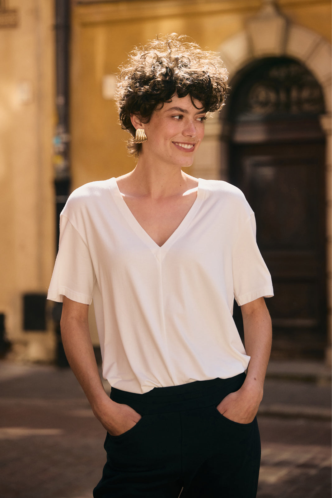 MARIA FRANCUZECZKA perłowa biel