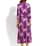 LIBERTY DRESS print violet brush