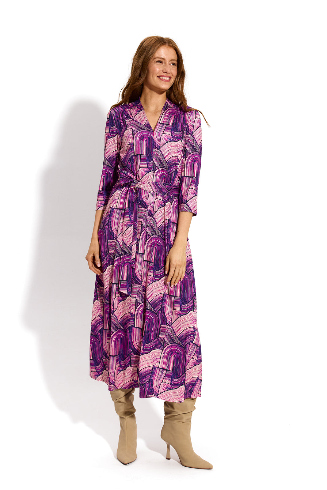LIBERTY DRESS print violet brush