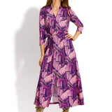 LIBERTY DRESS print violet brush