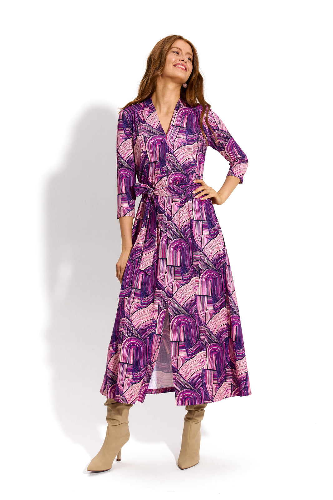 LIBERTY DRESS print violet brush