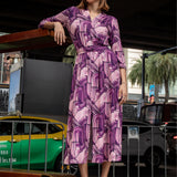 LIBERTY DRESS print violet brush