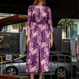 LIBERTY DRESS print violet brush