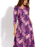 LIBERTY DRESS print violet brush