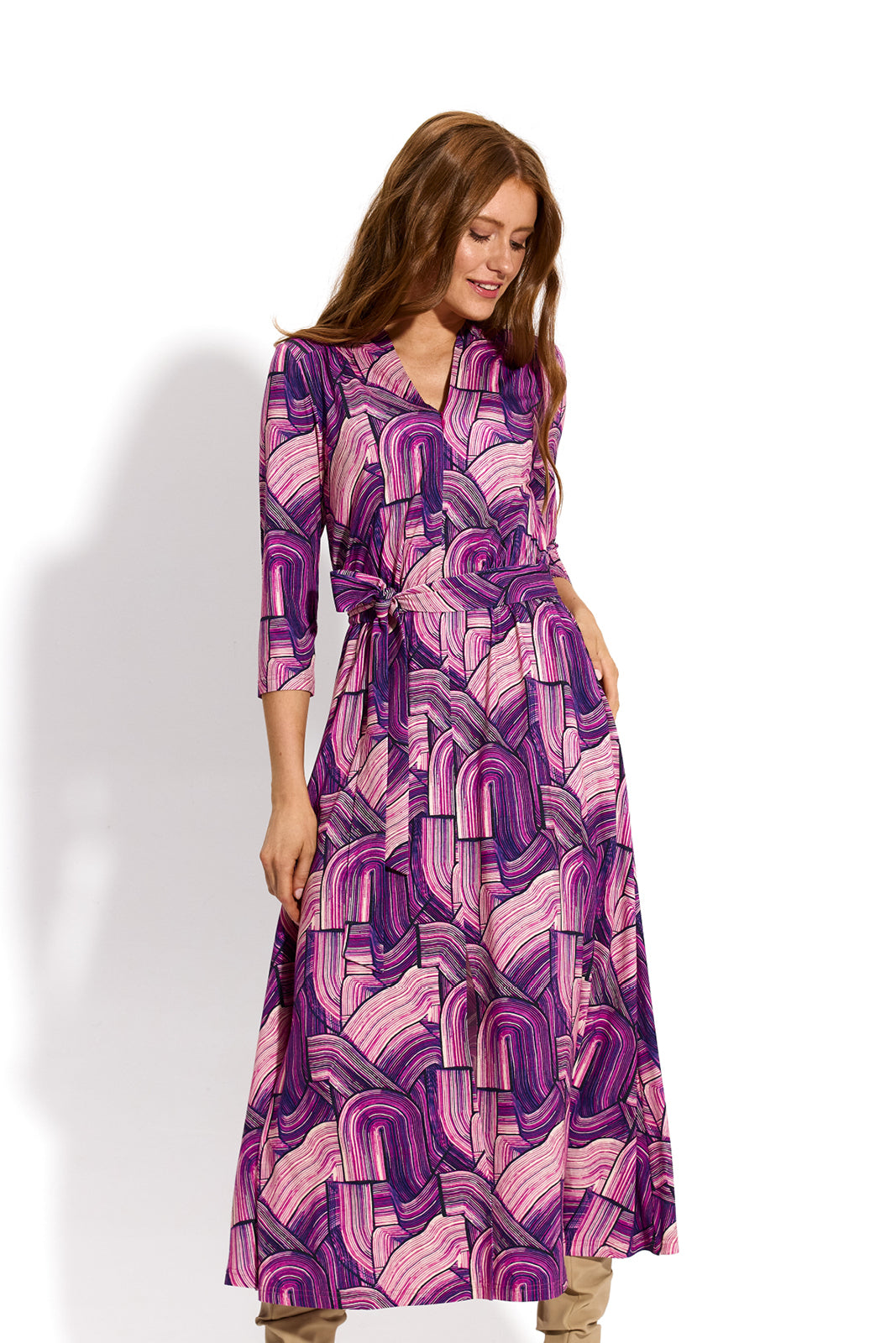 LIBERTY DRESS print violet brush