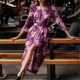 LIBERTY DRESS print violet brush