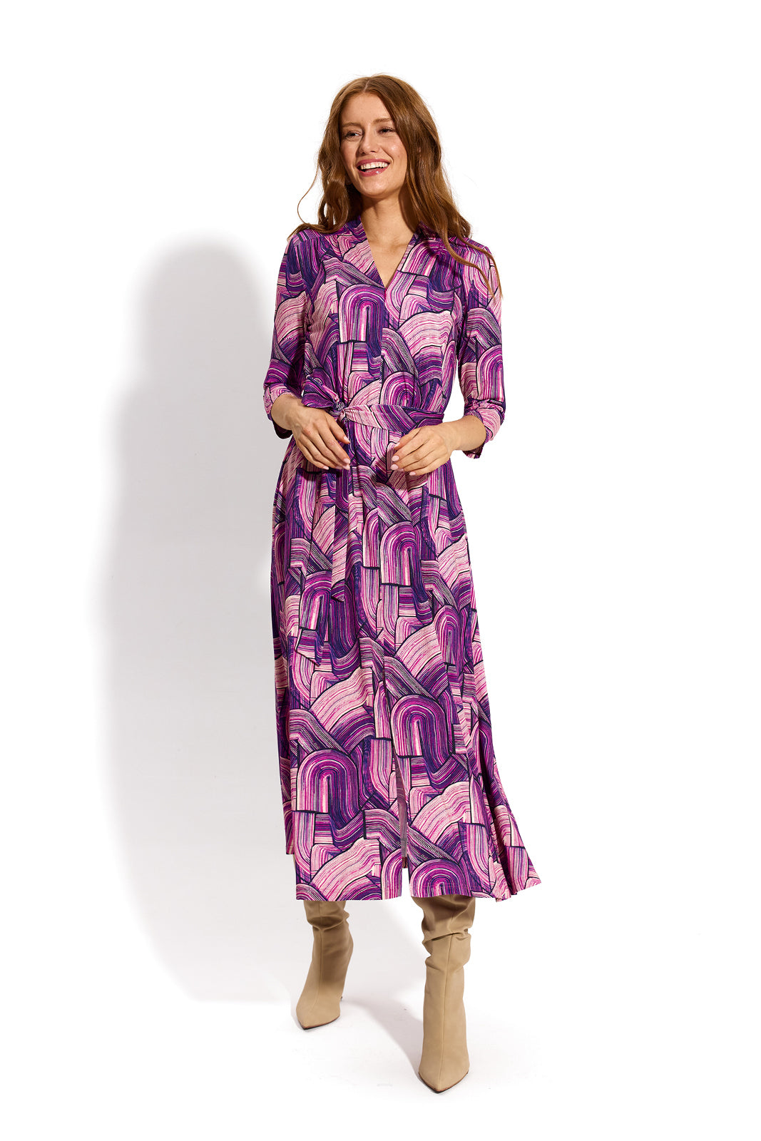 LIBERTY DRESS print violet brush