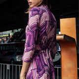 LIBERTY DRESS print violet brush