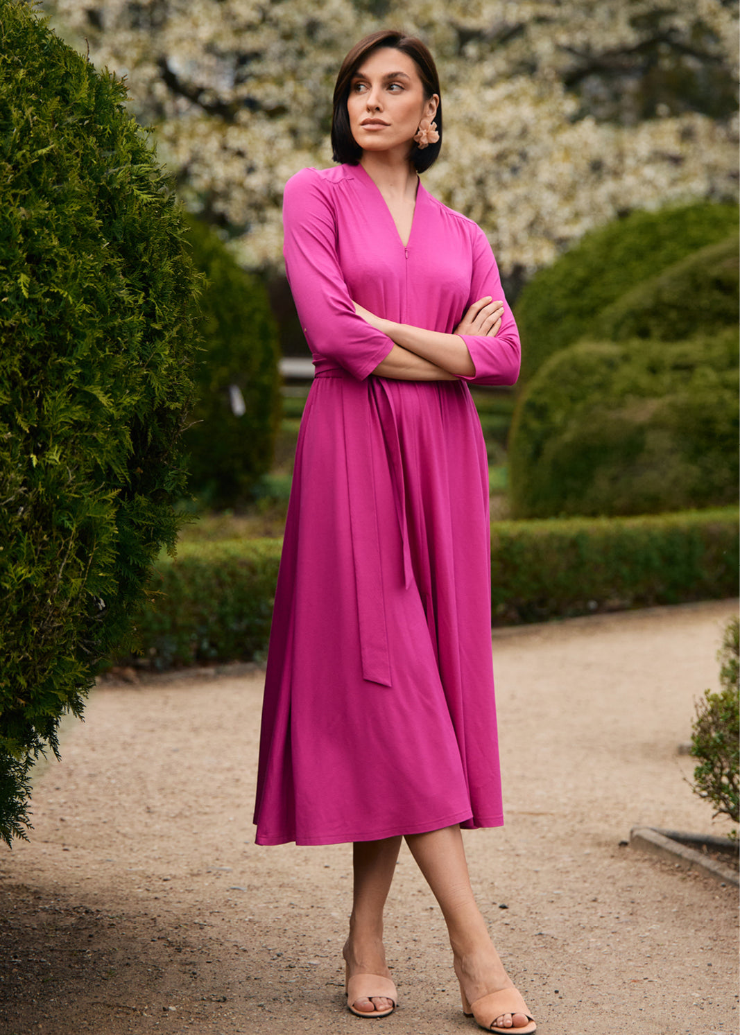 LIBERTY DRESS peony pink