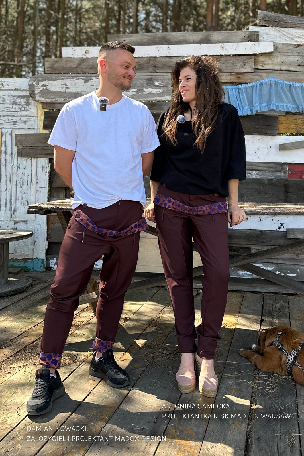 MADOXY espresso & print leo burgundy
