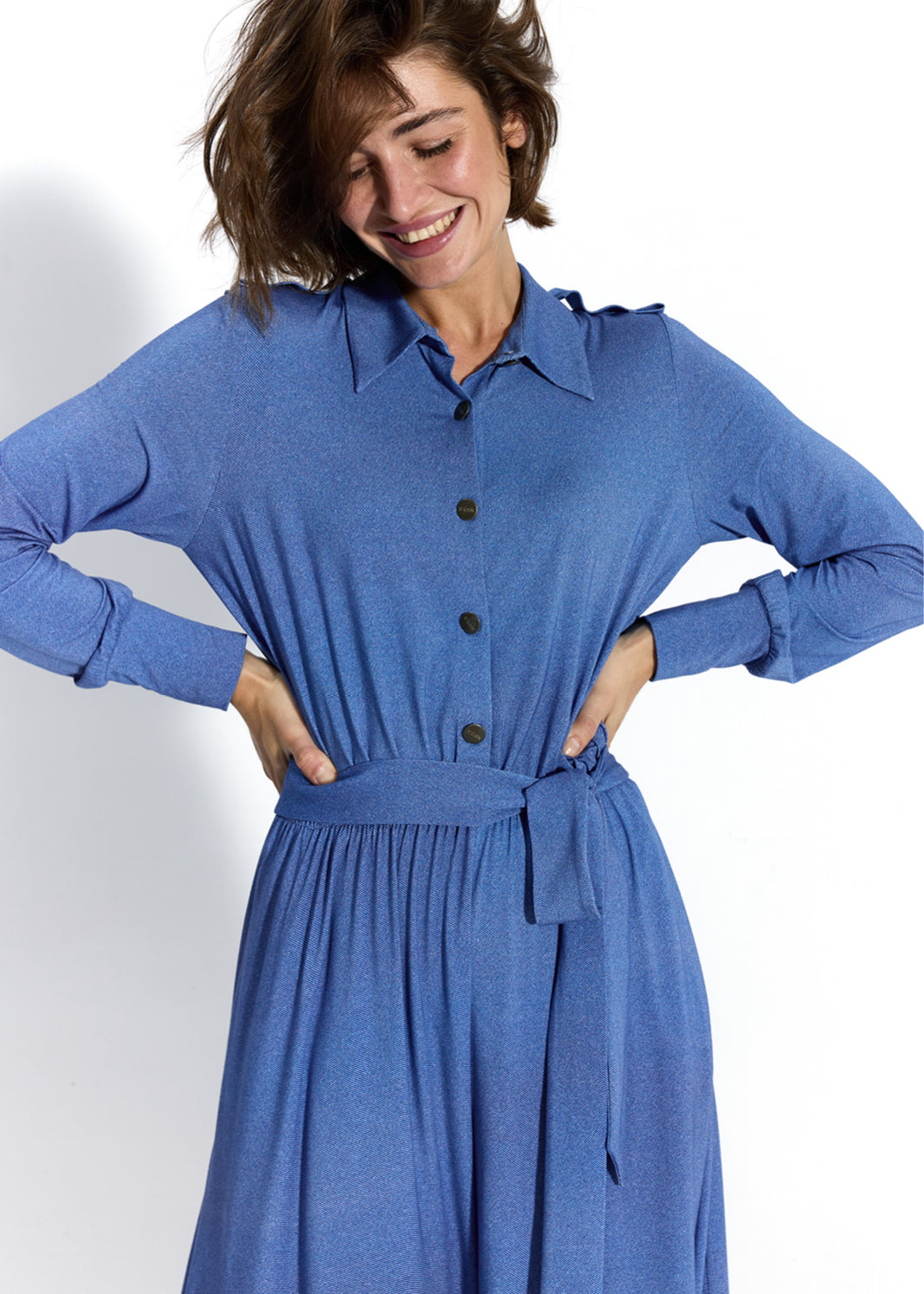 HELENA print blue jeans