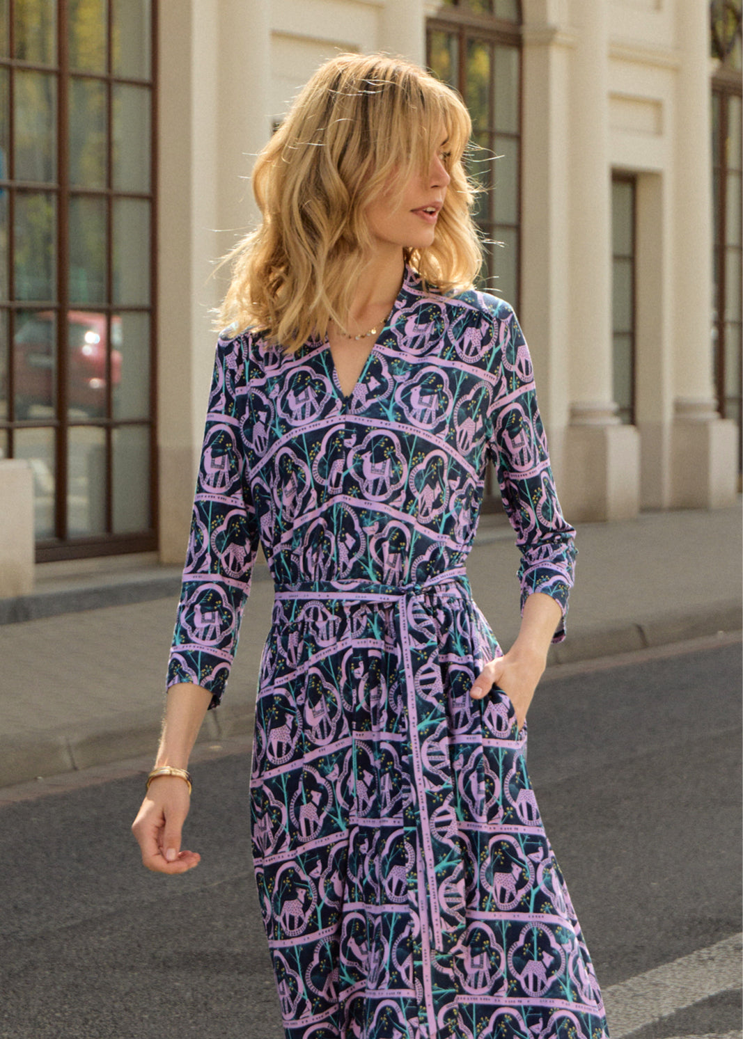 LIBERTY DRESS print rysie z IWP patynowy