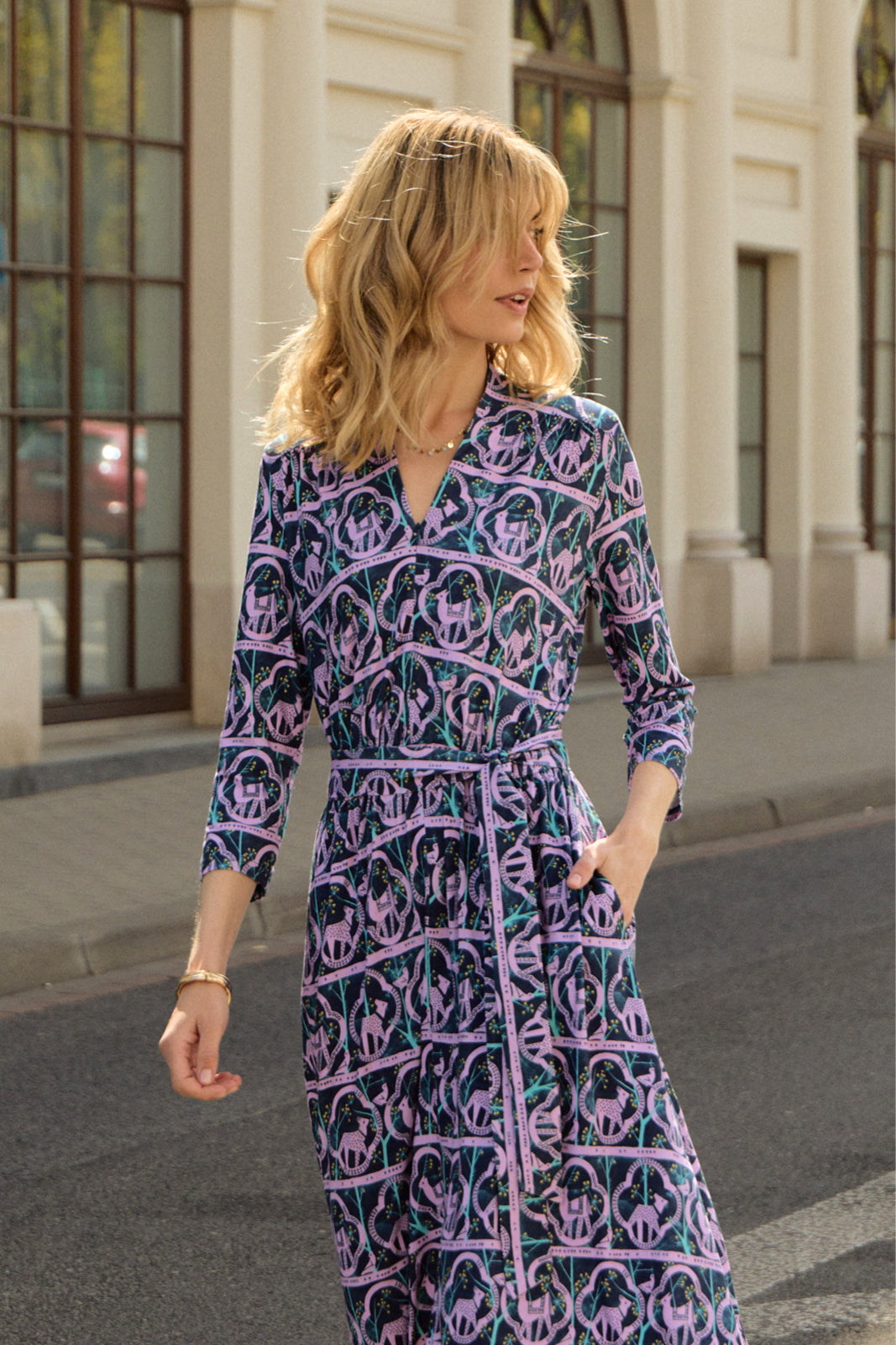 LIBERTY DRESS print rysie z IWP patynowy