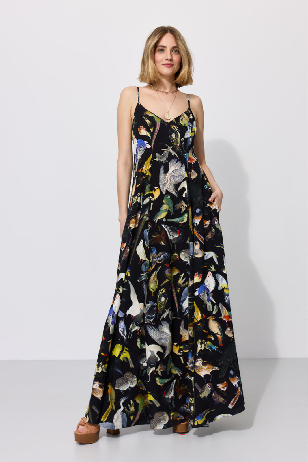 Dress ALL NIGHT LONG Warsaw Birds print