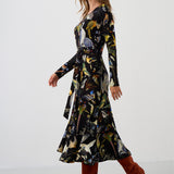 Sukienka KLIN LADY print ptaki Warszawy