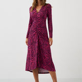 Sukienka MUSE print mini leo pink & art blue