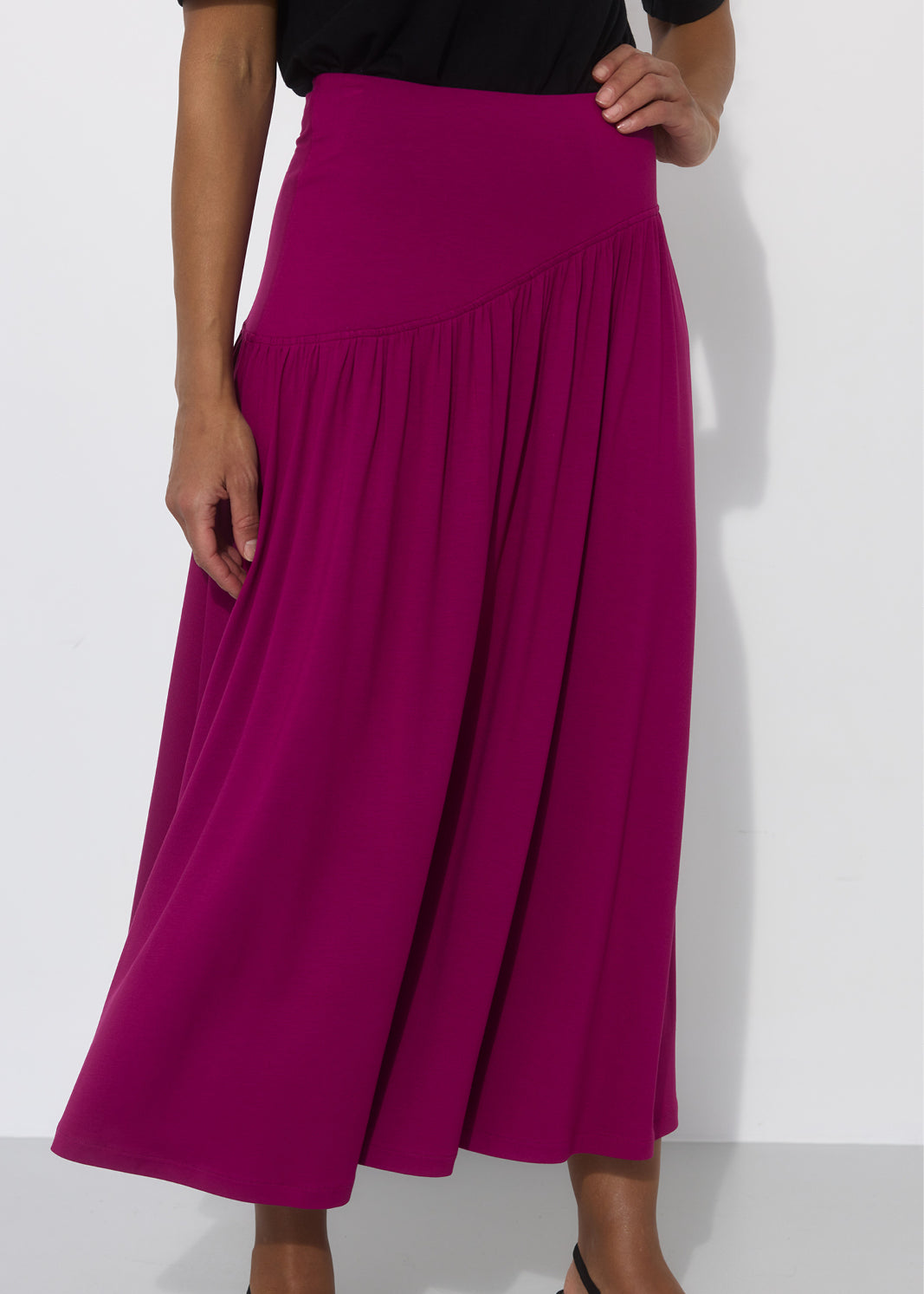 SUMMER OF LOVE MIDI purpurowa