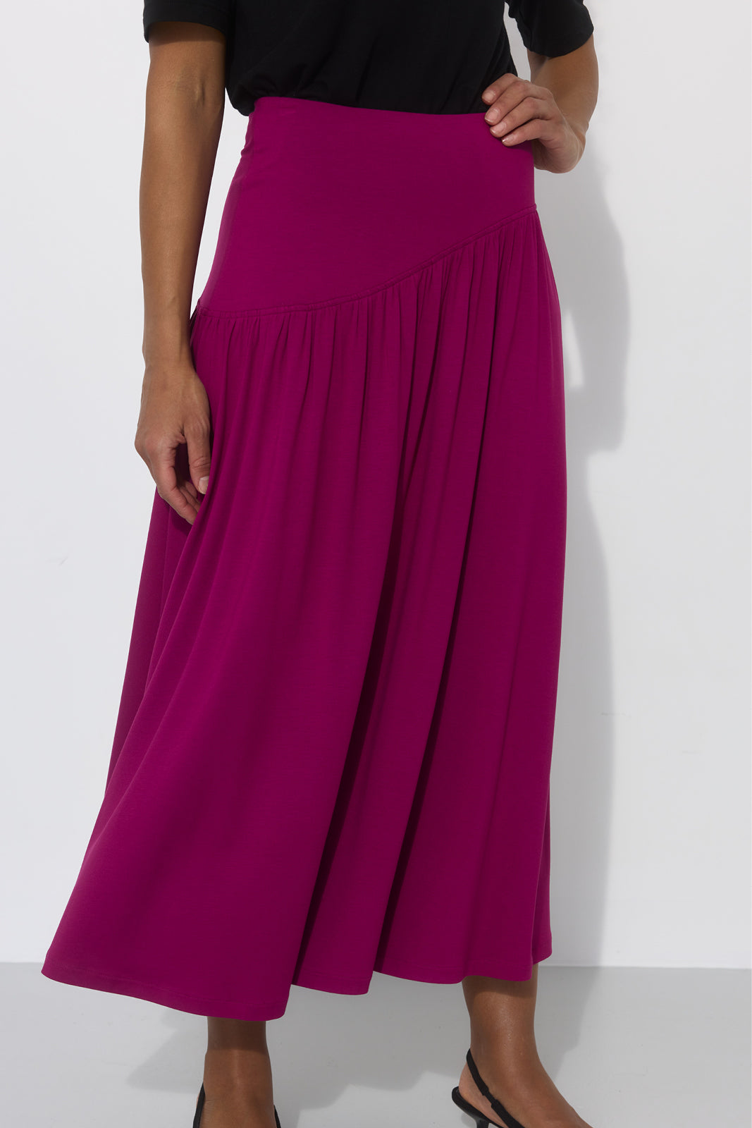 HIPS DON'T LIE MIDI purpurowa